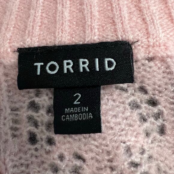 Torrid Short Sleeve Pointelle Pullover Crewneck Pink Sweater Size‎ 2X - Picture 6 of 7
